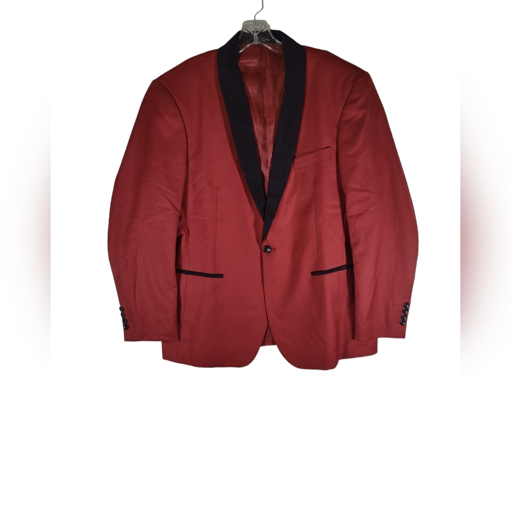 Coofandy red blazer jacket one button size XL